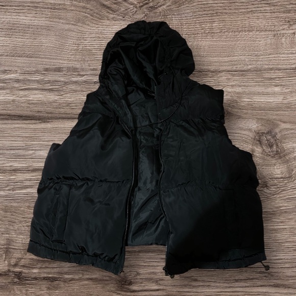 Jackets & Blazers - Sugar Kiss Puffy Black Vest Jacket